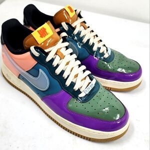 Nike Air Force 1 Low X Undefeated Wild Berry Celestine Blue Patent US 14